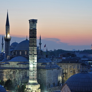 Istanbul - Beyazit mosque end column of Constantine